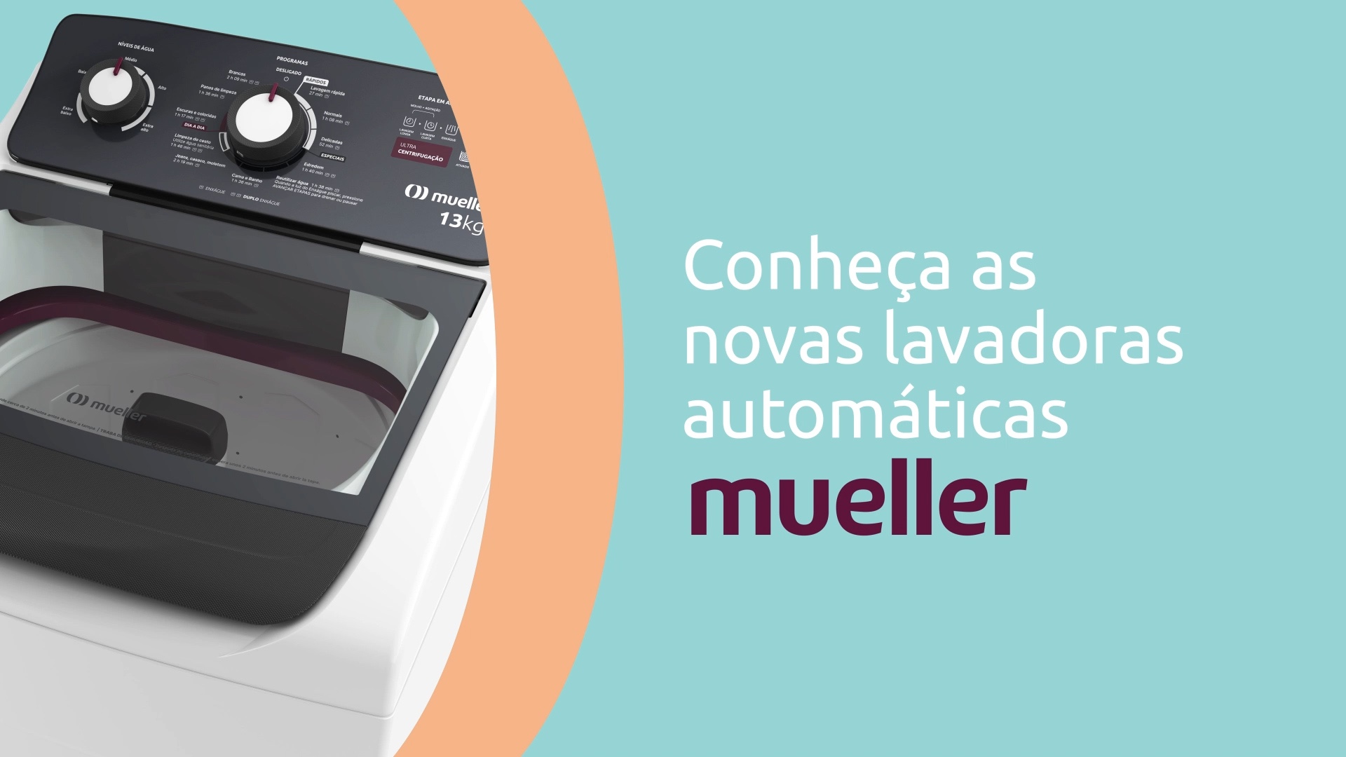 Novas Lavadoras Automáticas Mueller